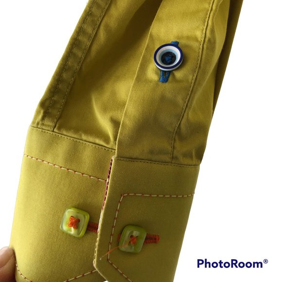 Cafe Blu Olive Button Front Shirt - Picture 7 of 8